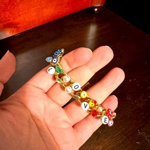 BROKEN CLASP!…Betsey Johnson LOVE Bracelet